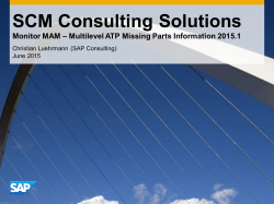 Multilevel ATP Missing Parts Information