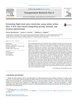 Estimating flight-level price elasticities using online airline data: A