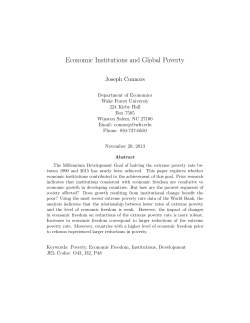 Economic Institutions and Global Poverty