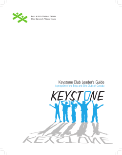 Keystone Club Leader`s Guide - Boys and Girls Clubs of Canada
