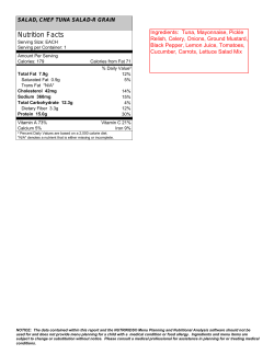 SALAD, CHEF TUNA SALAD