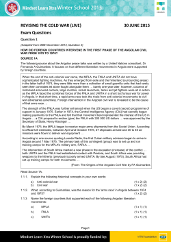 REVISING THE COLD WAR (LIVE) 30 JUNE 2015 Exam Questions