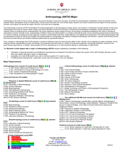Anthropology (ANTH) Major - School of Liberal Arts