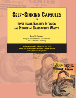 Self-Sinking CapSuleS - Program for the Human Environment