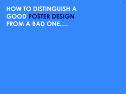 how to distinguish a good poster design from a bad