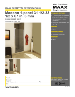 Madono 1-panel 31 1/2-33 1/2 x 67 in. 6 mm
