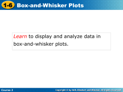1-6 Box-and-Whisker Plots