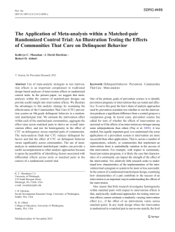 The Application of Meta-analysis within a Matched