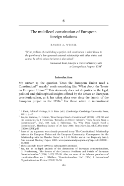 6 The multilevel constitution of European foreign relations