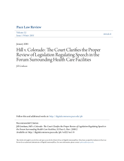 Hill v. Colorado - DigitalCommons@Pace