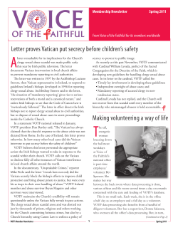 Spring 2011 - Voice of the Faithful