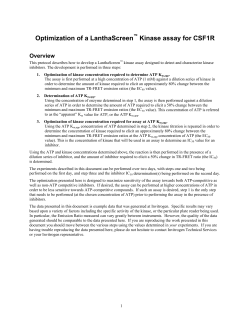 Optimization of a LanthaScreen Kinase assay for CSF1R