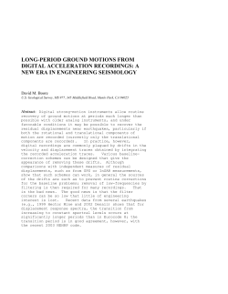 long-period ground motions from digital