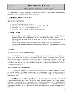 THE ARMOR OF GOD