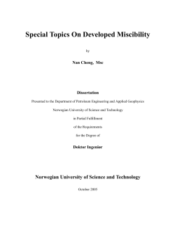 Special Topics On Developed Miscibility
