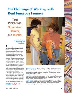 The Challenge of Working with Dual Language Learners