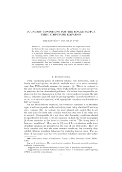 BOUNDARY CONDITIONS FOR THE SINGLE