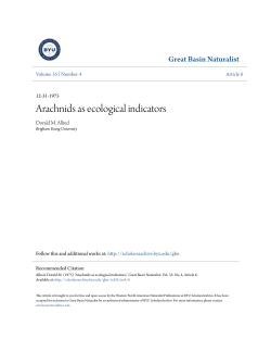 Arachnids as ecological indicators - BYU ScholarsArchive