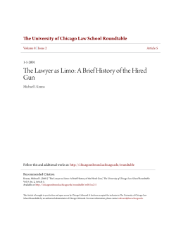 The Lawyer as Limo: A Brief History of the Hired Gun