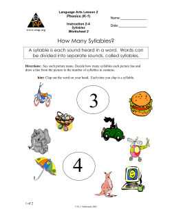 How Many Syllables?