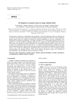 ARTICLE Development of a gamma camera to image radiation fields