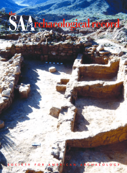 Number 1, January - Society for American Archaeology