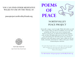 poems of peace - Peace Project on the North Valley Friends Trail