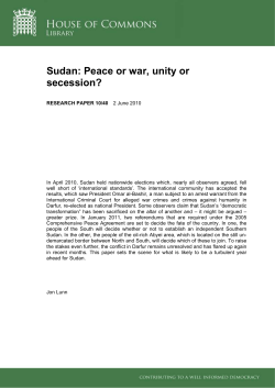 Sudan: Peace or war, unity or secession?