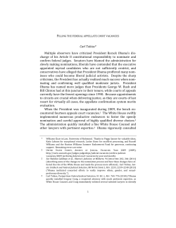 Filling the Federal Appellate Court Vacancies