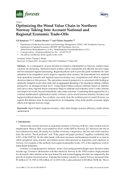 Optimizing the Wood Value Chain in Northern Norway Taking Into