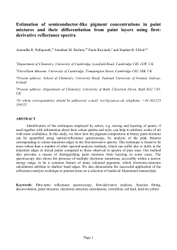 Differentiation between mixes and glazes of binary pigment