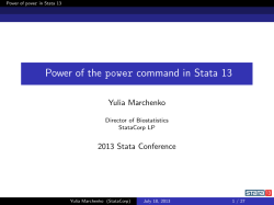 Power of the power command in Stata 13