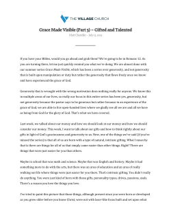 Grace Made Visible (Part 5)