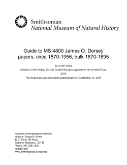 MS 4800 - Department of Anthropology