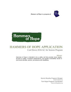 Hammers of hope application - Jefferson County Community