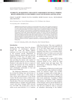 stability, seakeeping and safety assessment of small fishing boats