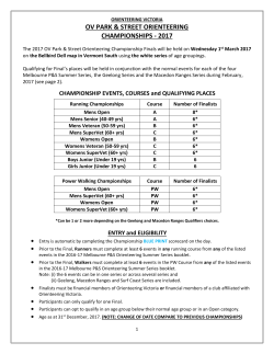 Information flyer - Orienteering Victoria