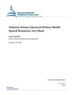 National African American History Month Speech Resources: Fact