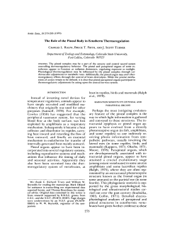 The Role of the Pineal Body in Ectotherm Thermoregulation Instead