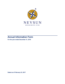 Annual Information Form
