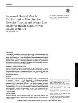 Increased Skeletal Muscle Capillarization After Aerobic Exercise