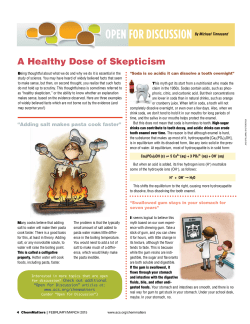 A Healthy Dose of Skepticism