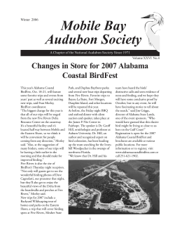 Fall 2007 - Mobile Bay Audubon Society