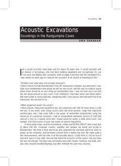Acoustic Excavations - CATT