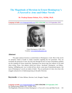 The Magnitude of Heroism in Ernest