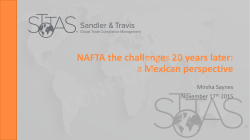 NAFTA the challenges 20 years later: a Mexican perspective