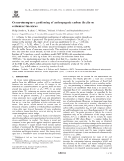 Ocean-atmosphere partitioning of anthropogenic carbon dioxide on