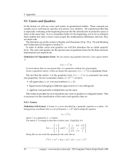 9.5 Conics and Quadrics