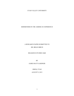 Mormonism in the American Experience