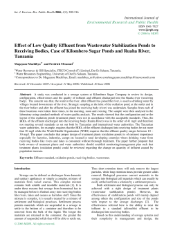 Effect of Low Quality Effluent from Wastewater Stabilization Ponds to